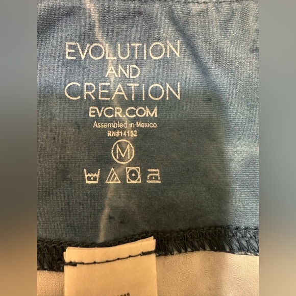 Evolution and Creation Floral Blue Skull Leggings NWT - Picture 8 of 9